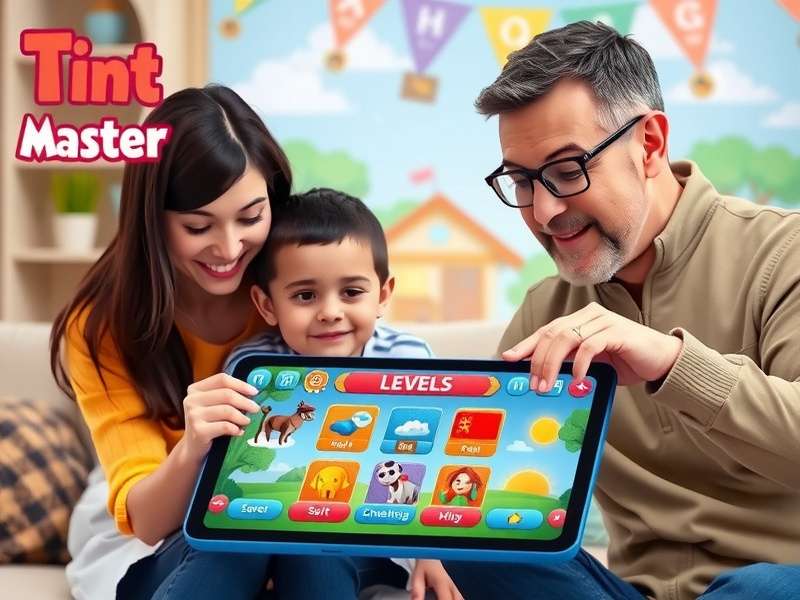 Tint Trot Master level progression interface showing multiple worlds and challenges