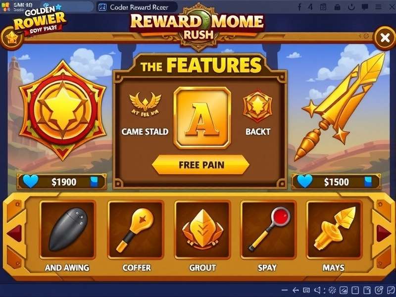 Golden Reward Rush user interface