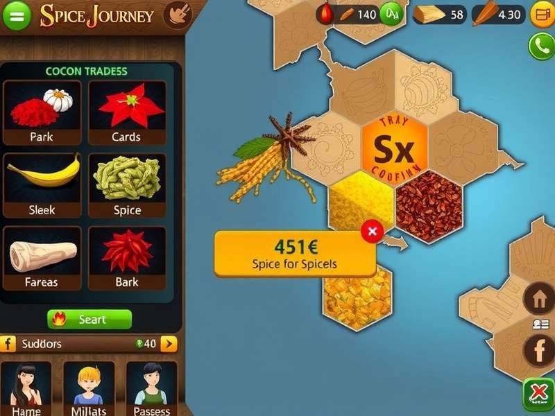 Spice Journey Titan gameplay screenshot showing trading interface