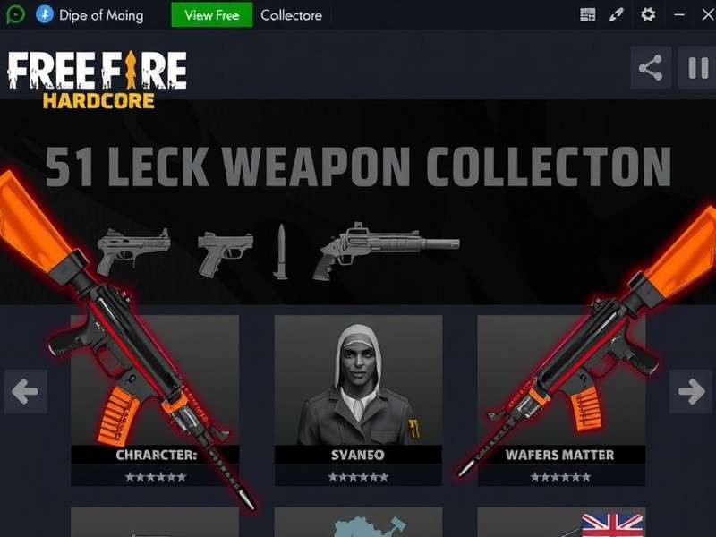 Free Fire Hardcore Heroes weapon collection