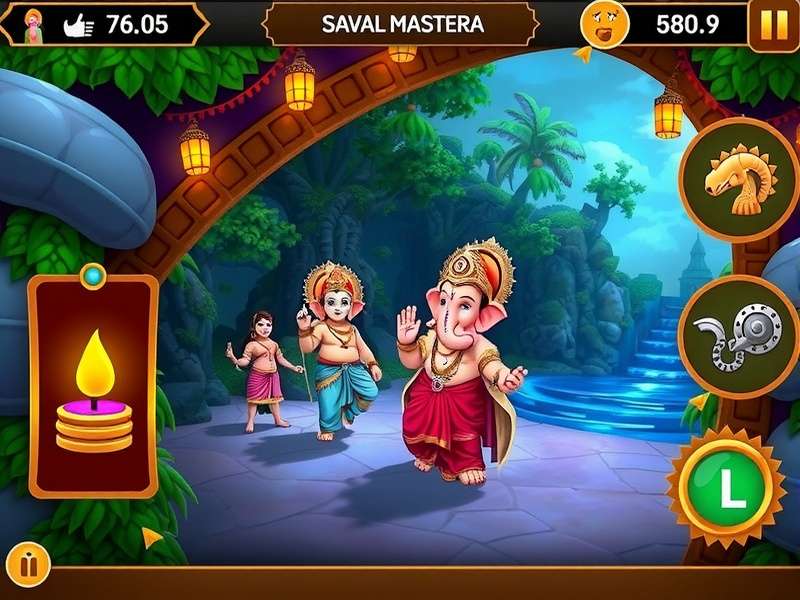 Ganesha S Enchanted Kingdom gameplay screenshot showing mystical environments