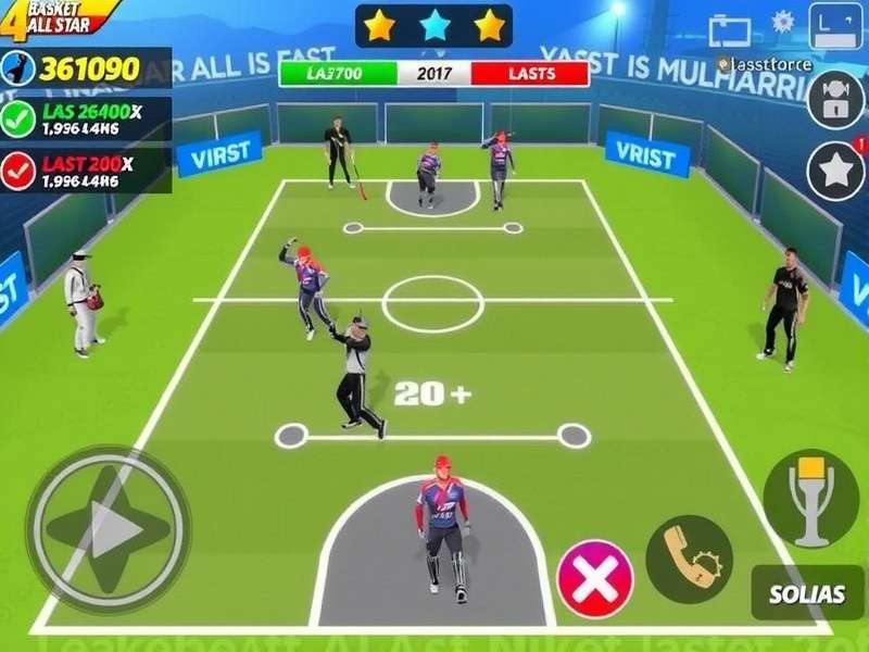 Basket Cricket All Star gameplay screenshot showing hybrid sports action