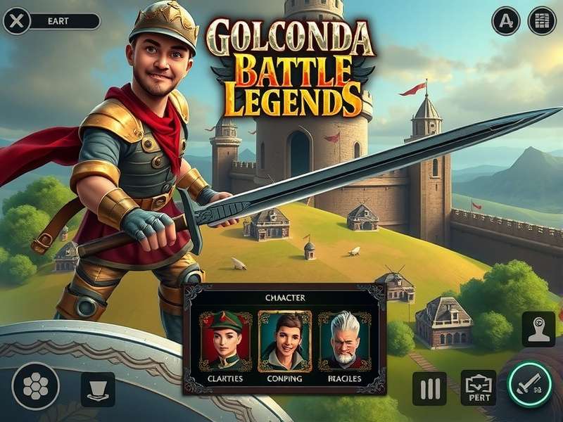 Golconda Battle Legends gameplay screenshot showing strategic battle