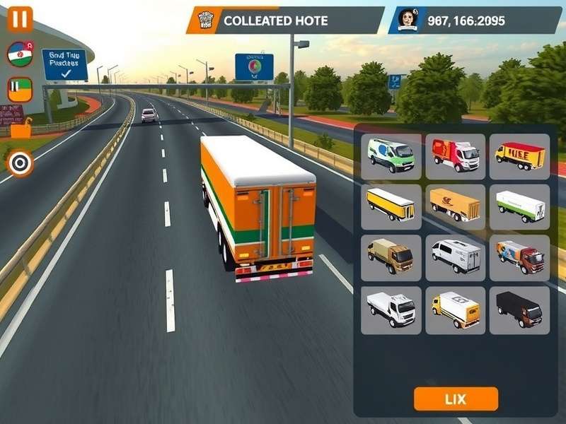 Indian Cargo King gameplay showing truck on Indian highway