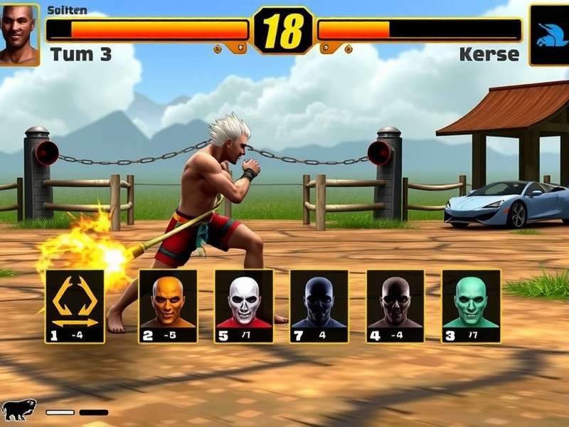 Bull Thunder gameplay screenshot showing action sequence