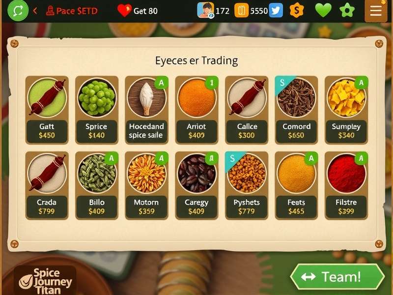 Various spices featured in Spice Journey Titan game