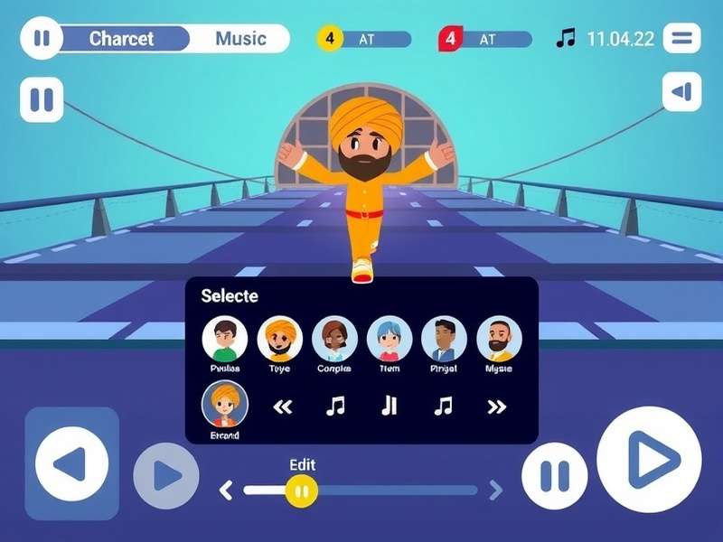 Punjabi Groove Sprint music selection interface