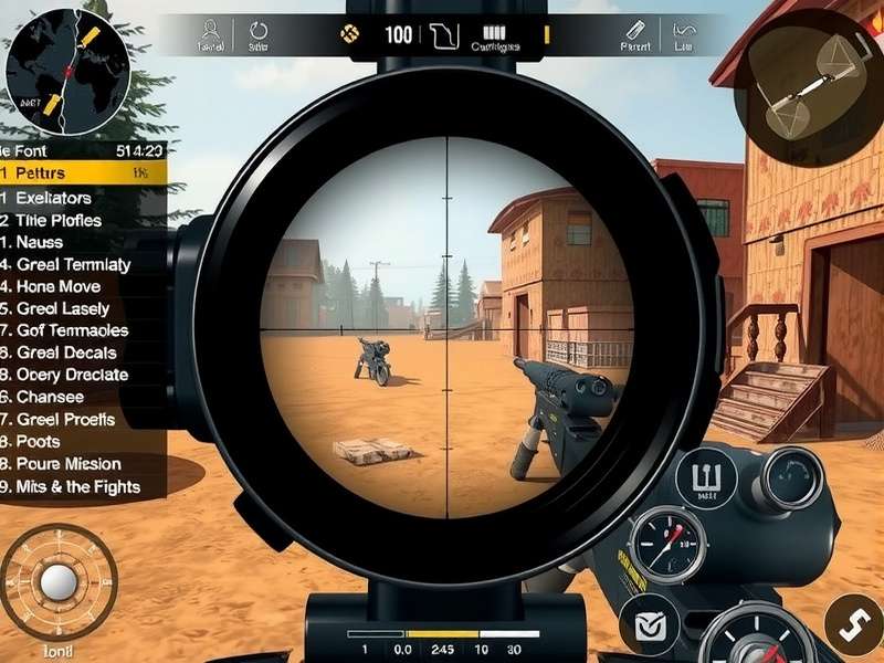 Desi Sniper Pro mission selection screen