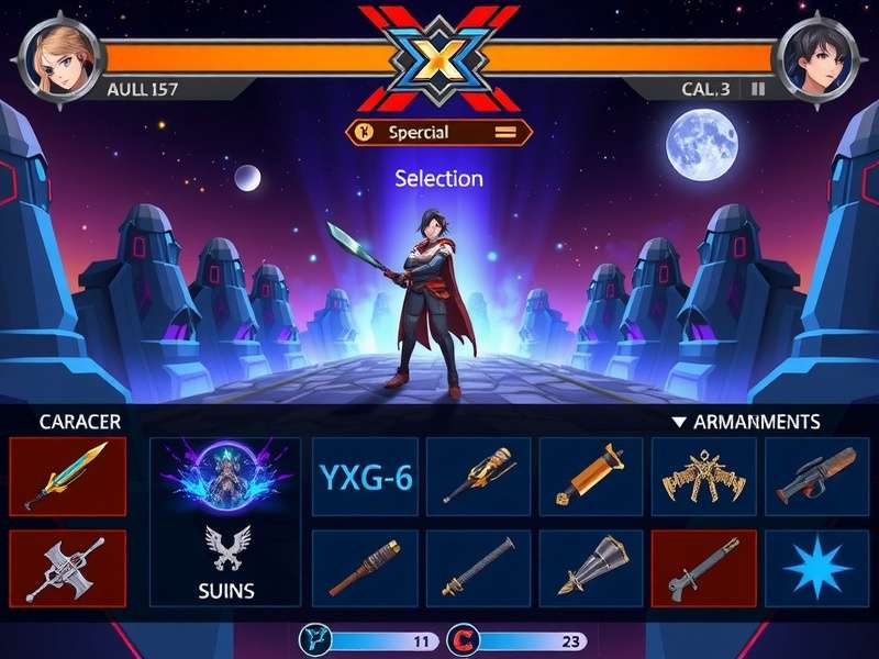 Star X Gladiator combat scene showing character special moves