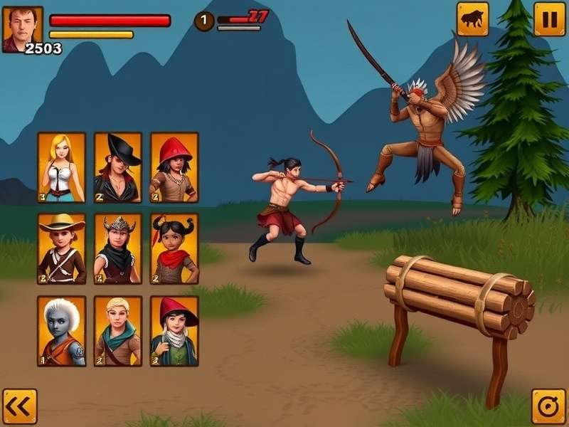 Boss battle in Archero Ranger Indian Warrior