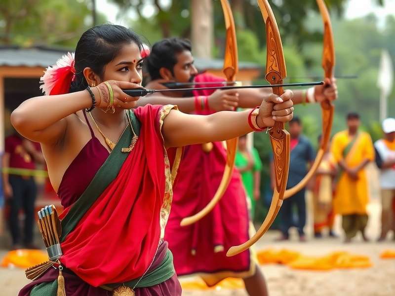 Proper archery stance for Abids Arrower technique