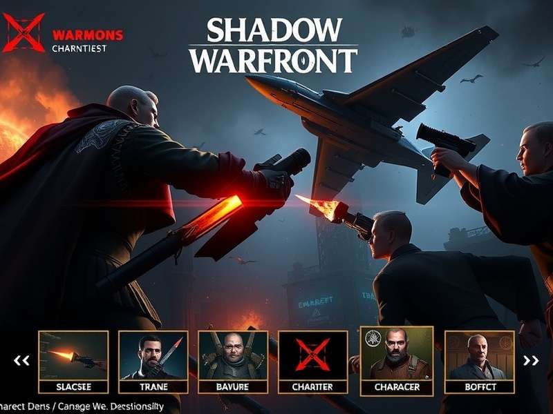 Shadow Warfront character selection screen