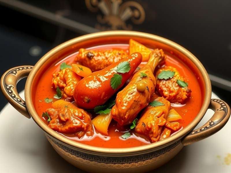 Spicy Chicken Tikka Masala being served in modern restaurant setting