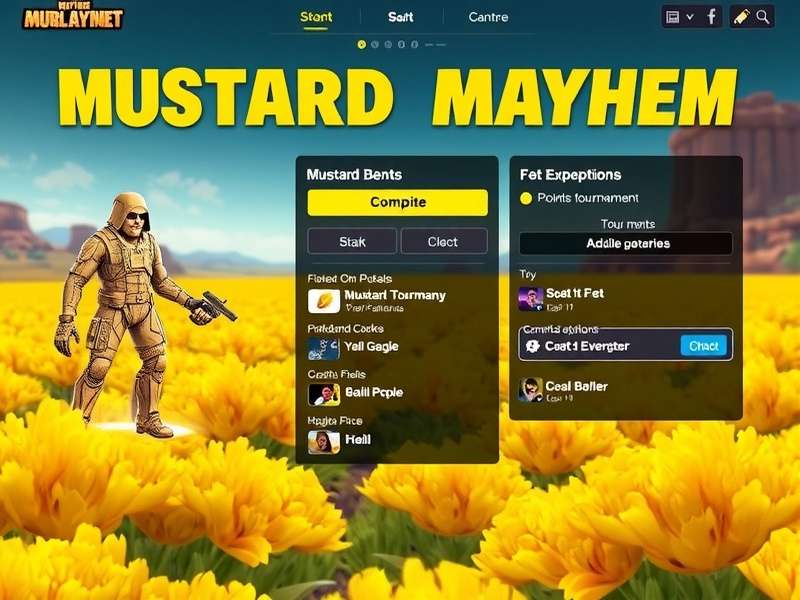 Mustard Mayhem competitive tournament interface