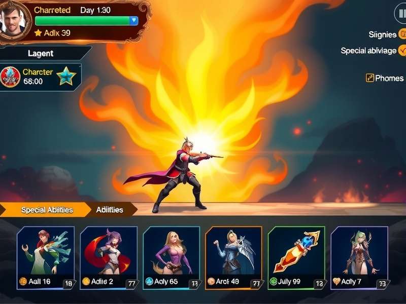 Blazing Champion Pro gameplay screenshot showing character selection