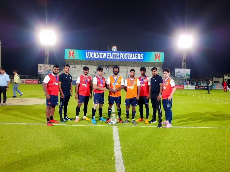 Lucknow Elite Footballers team celebration