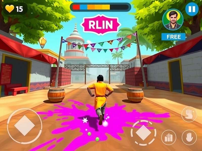 Gay Holi Run character customization options showing traditional Indian attire