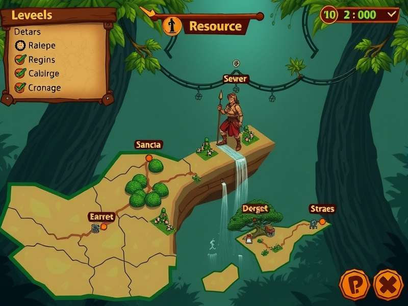 Cinnamon Jungle Galloper strategy map showing resource locations