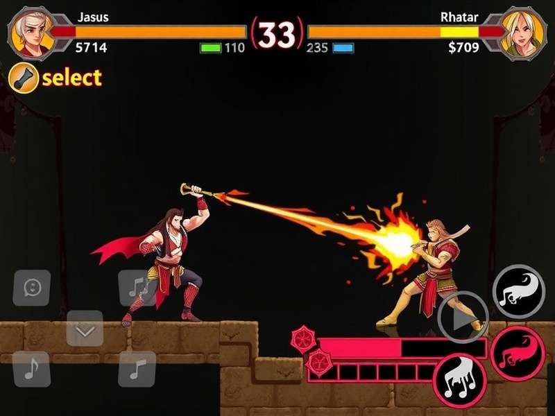 Rhythm Raja Gladiator gameplay screenshot showing character in combat