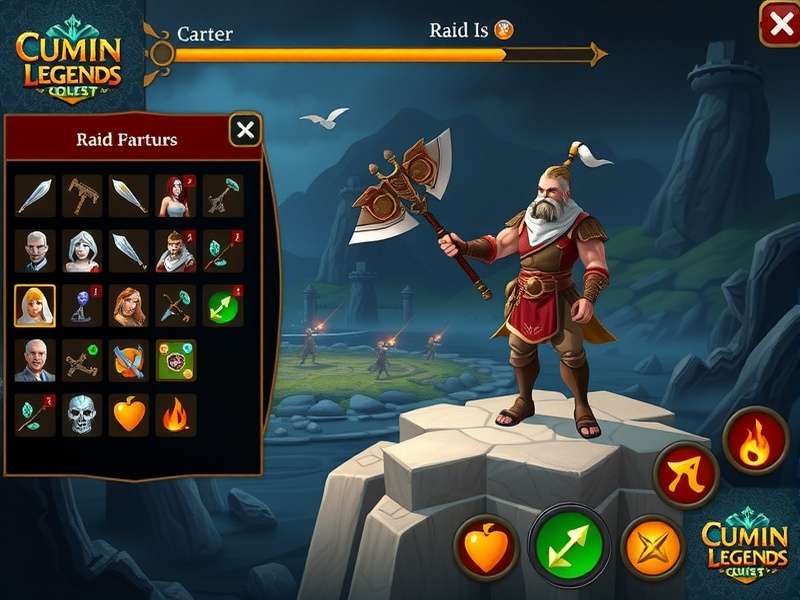 Cumin Legends Quest gameplay screenshot showing character and environment