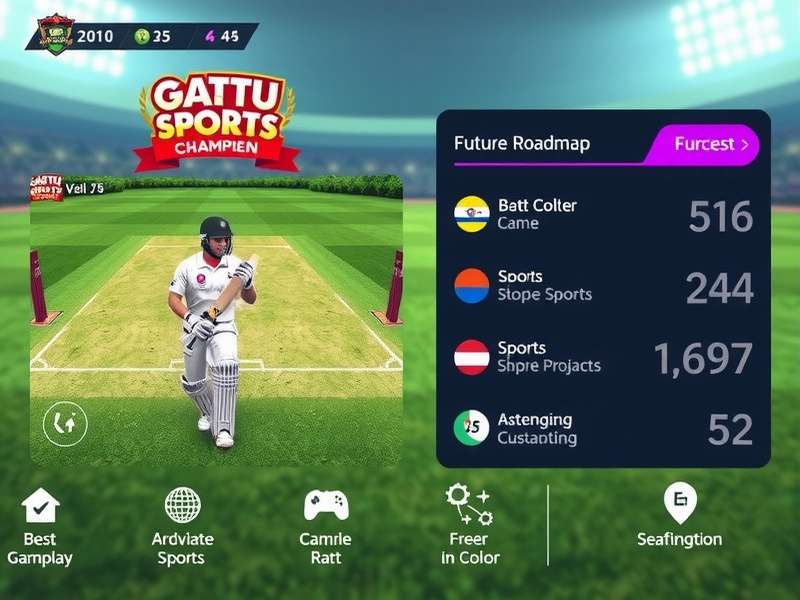 Gattu Sports Champion gameplay interface showing multiple sports options