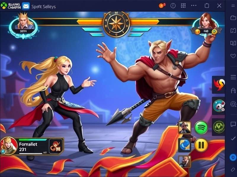 Blazing Champion Pro combat scene showing special abilities