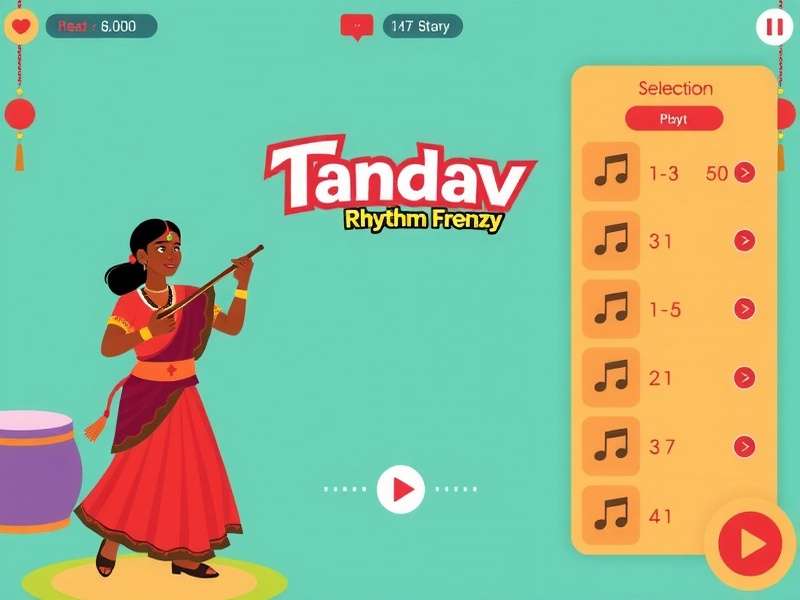 Tandav Rhythm Frenzy feature showcase with Indian cultural elements