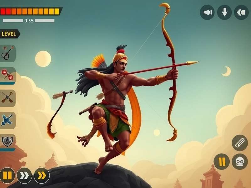 Mythical Indian Archer gameplay screenshot showing archer in action