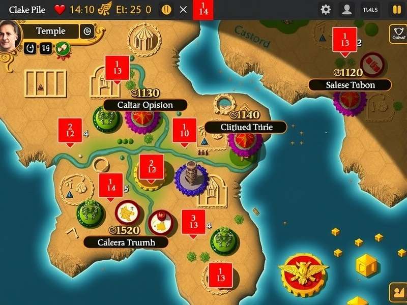 Temple Triumph gameplay screenshot showing temple exploration