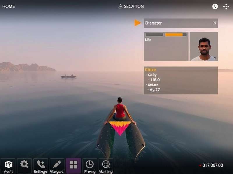 Ganges Glider gameplay screenshot showing river navigation