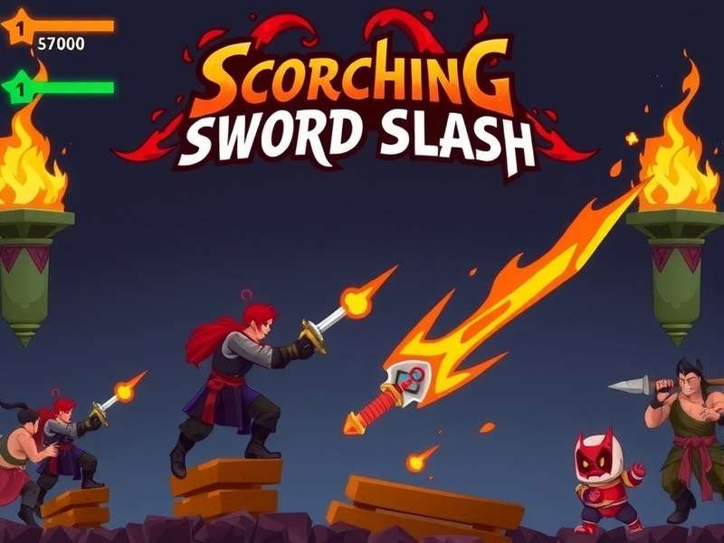 Scorching Sword Slash Game Main Screen