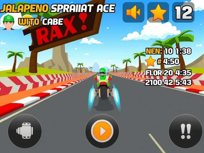 Jalapeno Sprint Ace gameplay screenshot showing racing action