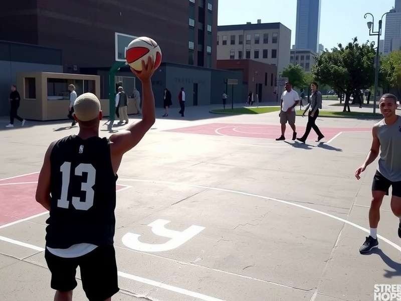 Street Hoops Elite gameplay showing urban basketball action
