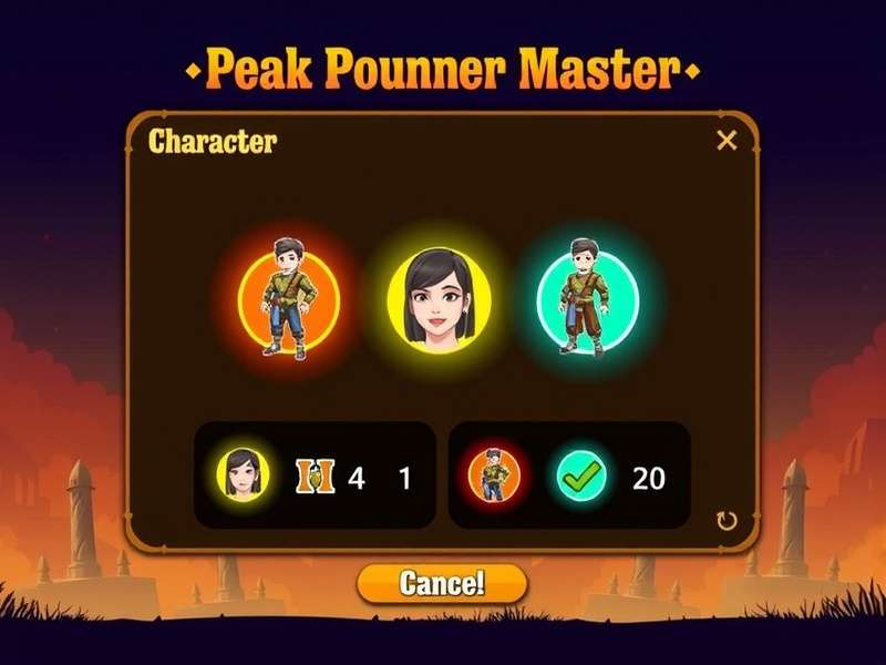 Peak Pouncer Master Character Selection Screen