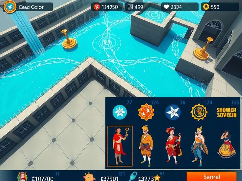 Shower Sovereign level design showing complex water distribution system