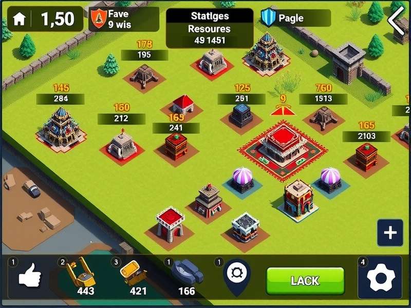 Defensive Dominators resource management interface