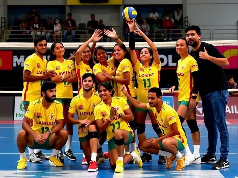 Golconda Volley Titans team celebration