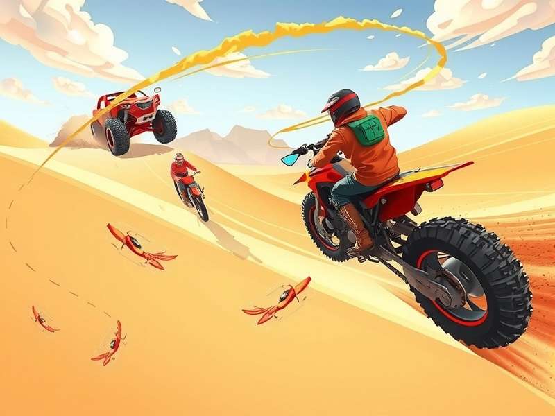 Advanced Sand Surfer racing strategy illustration