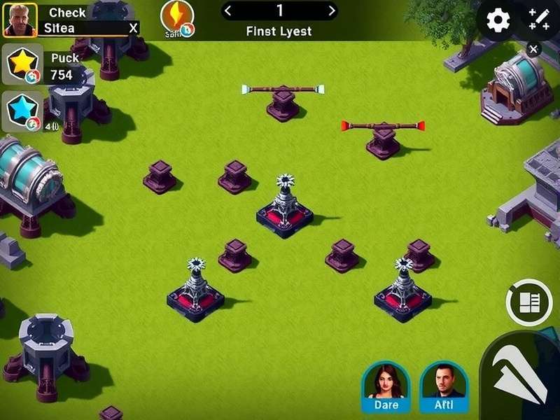 Defensive Dominators gameplay screenshot showing strategic tower placement