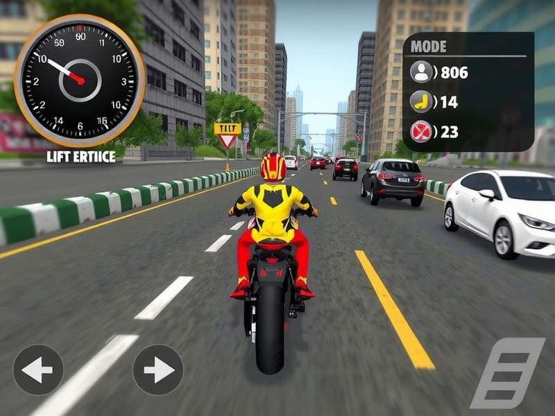 Mumbai Street Thunder Racer gameplay screenshot showing racing through Mumbai streets
