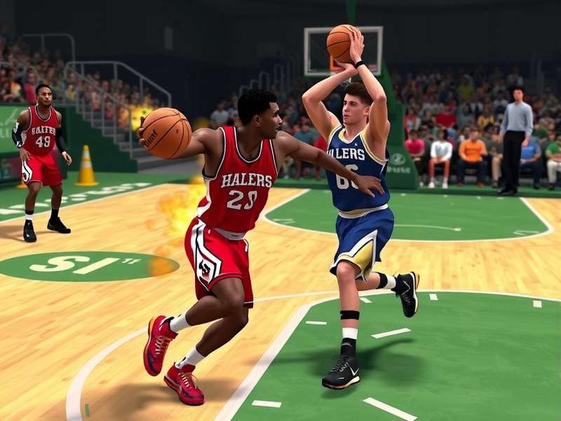 NBA 2K25 Block Ace gameplay screenshot showing intense basketball action