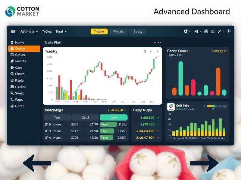 Advanced analytics dashboard in Cotton Market Ruler