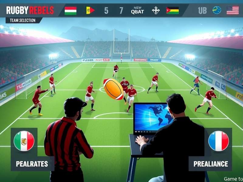 Rugby Rebels development team working on game design