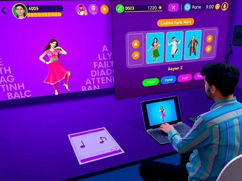 Bhangra Beat Beauty character customization screen showing traditional outfits