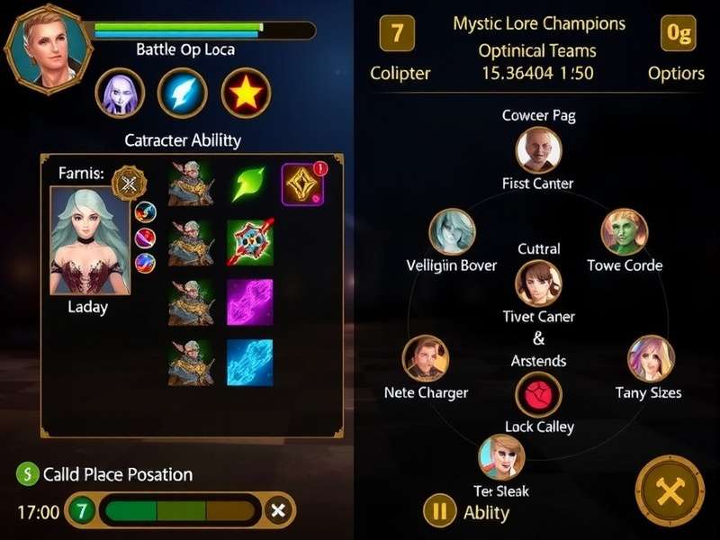 Mystic Lore Champions gameplay screenshot showing character selection