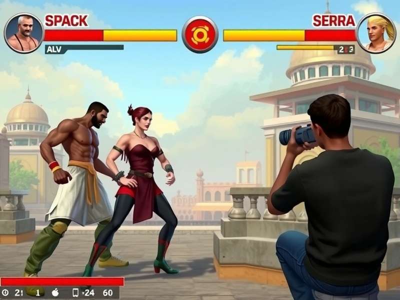 Bharat Fighter Pro development team working on character designs