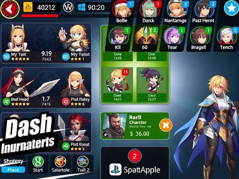 Raia Dash Dynasty gameplay screenshot showing character selection and battle interface