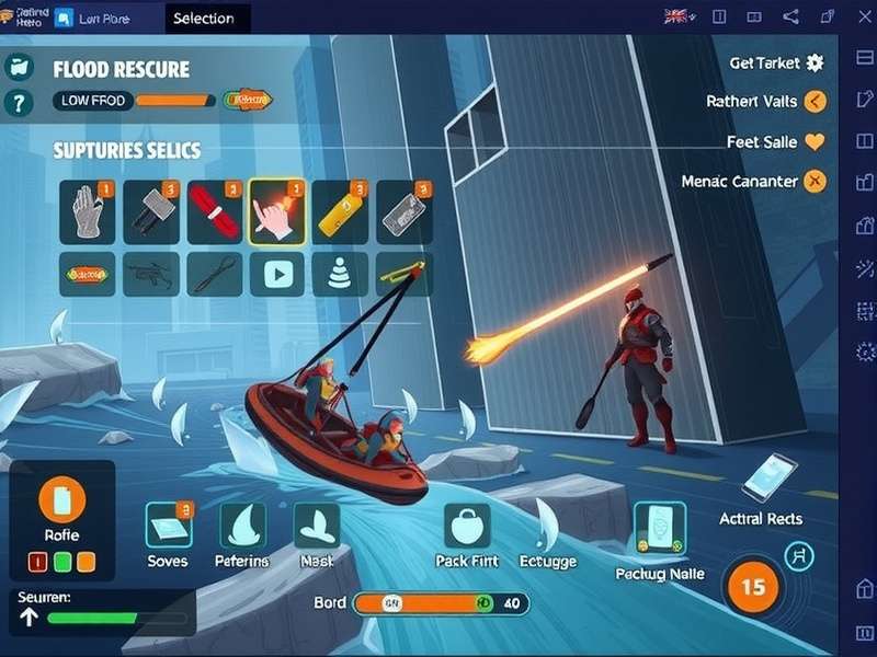 Deluge Defiance Hero gameplay showing flood rescue operations