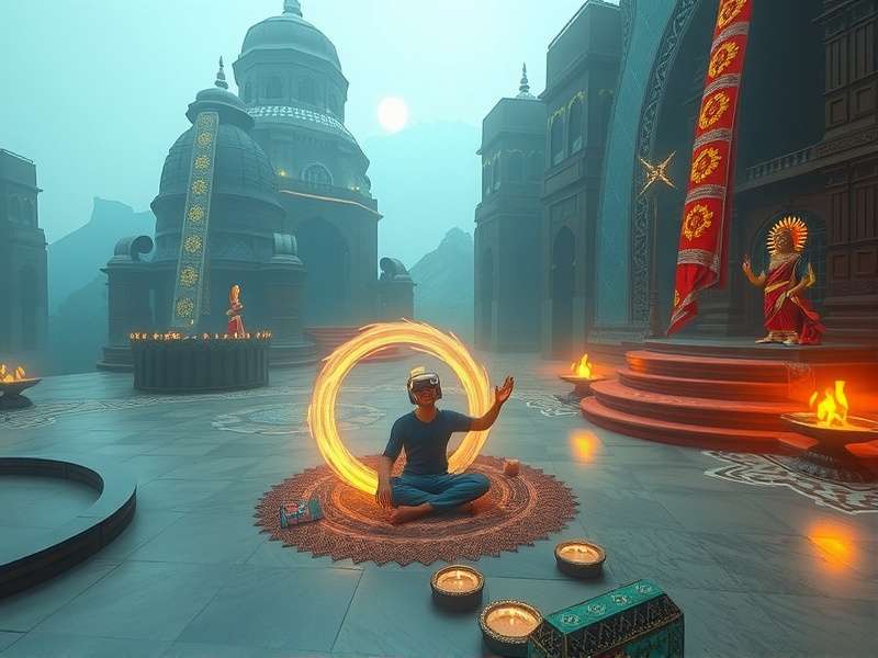 VR Kali Ma Blessing gameplay screenshot showing mystical environment