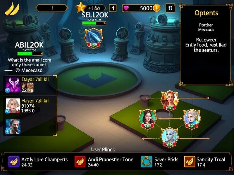 Mystic Lore Champions strategy diagram showing optimal team positioning